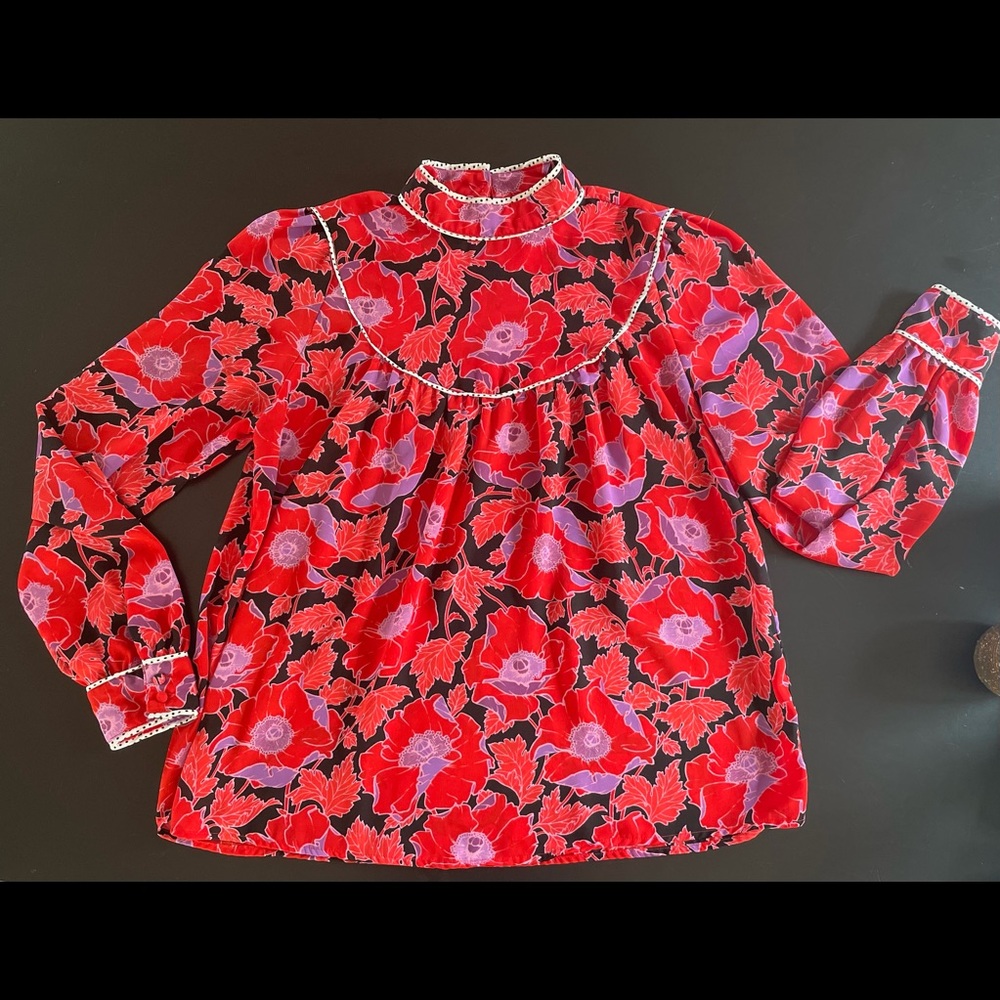 Who What Wear Floral Blouse
